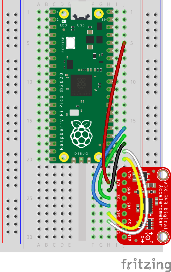 Raspberry Pi Pico SPI connection to sensor