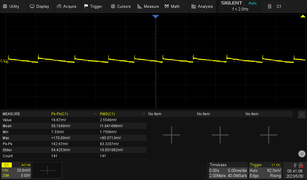 adjustable switching power supply output noise