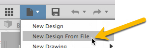 Click File > New Design From File