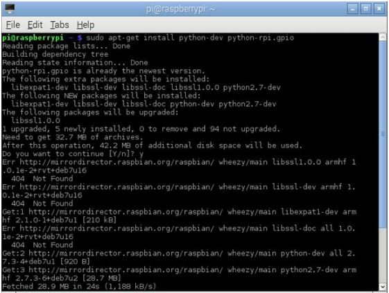 Code for RPi.GPIO 