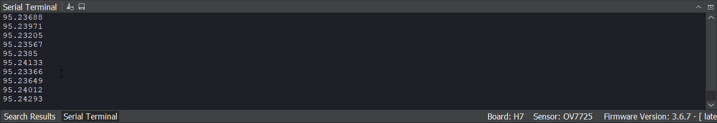 OpenMV IDE Serial Terminal