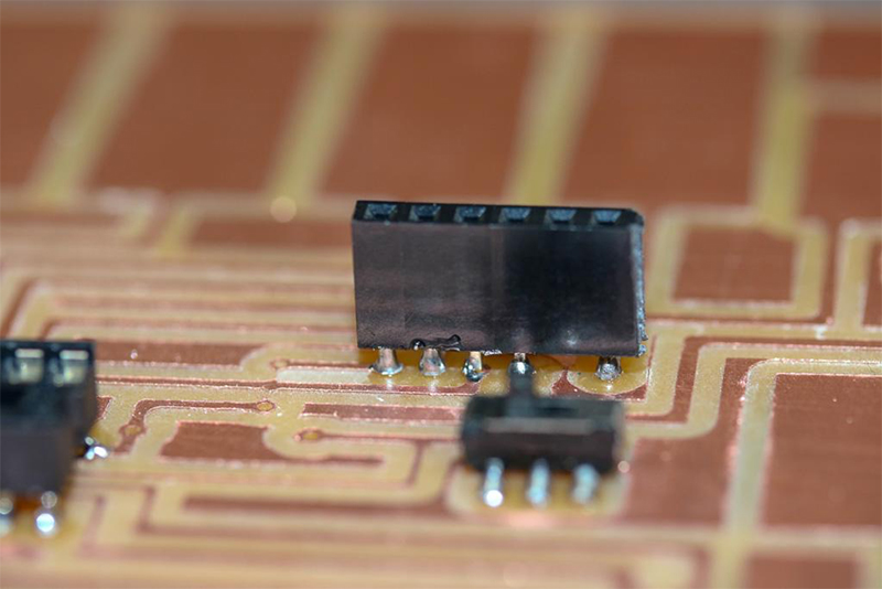 Solder the pins to the board