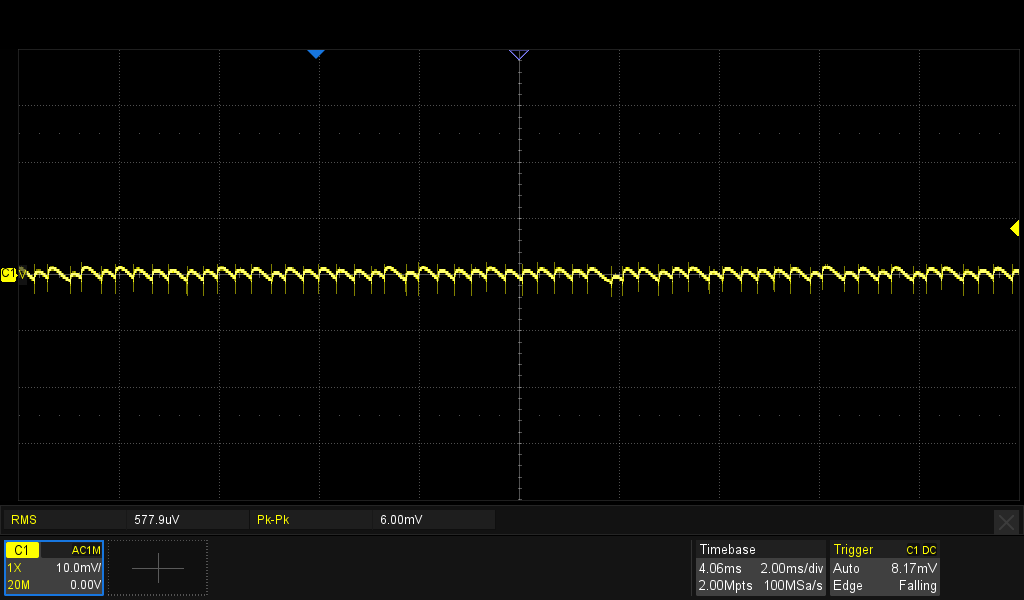 output noise power supply oscilloscope