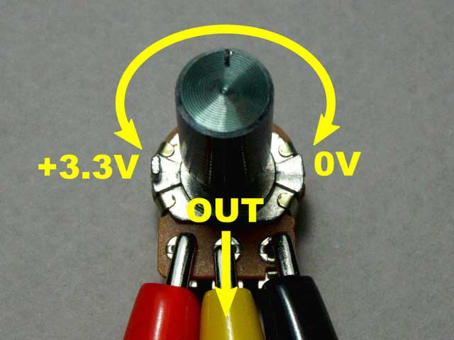 Voltage will vary with Knob Position