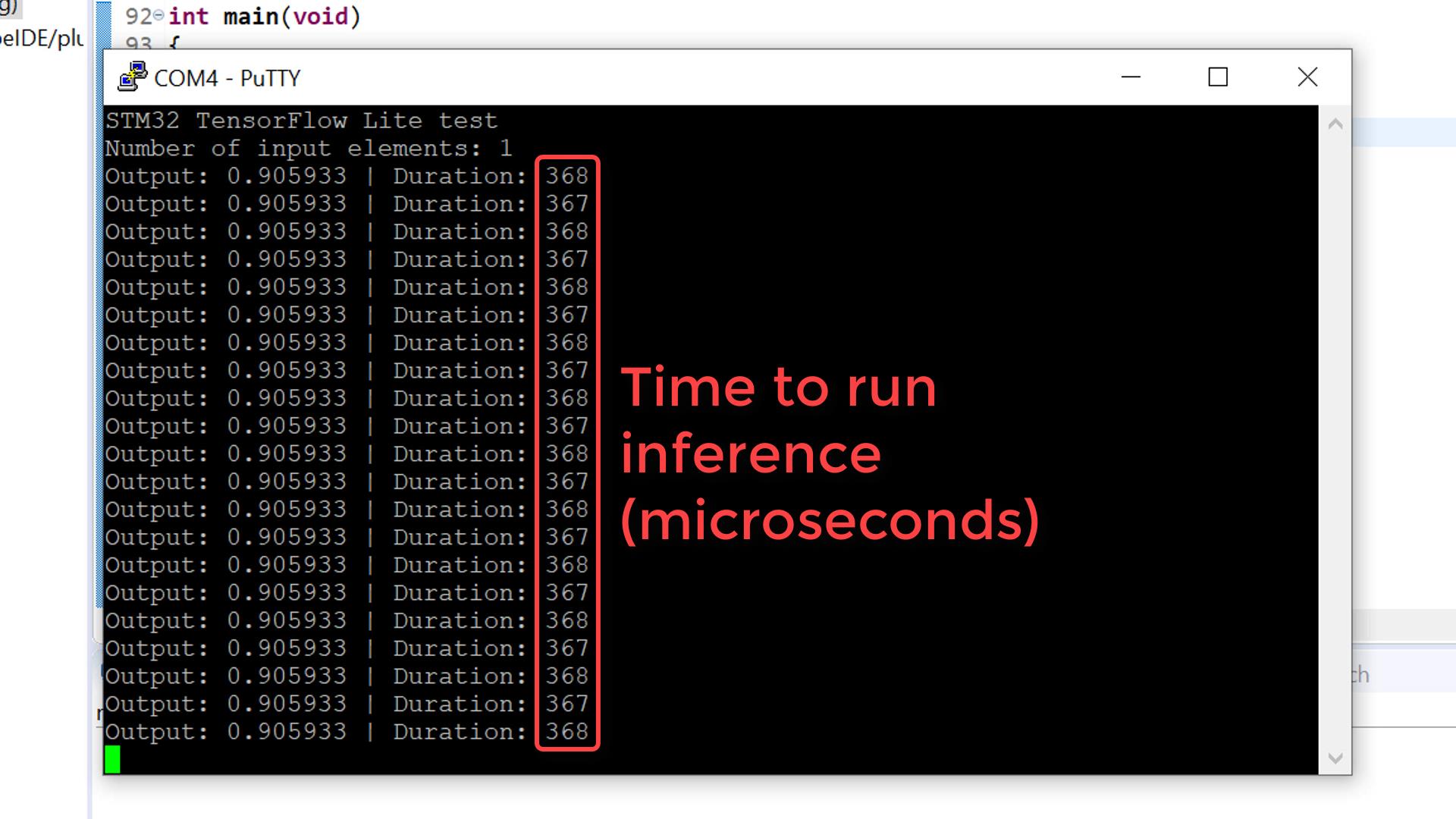 Running machine learning inference on STM32