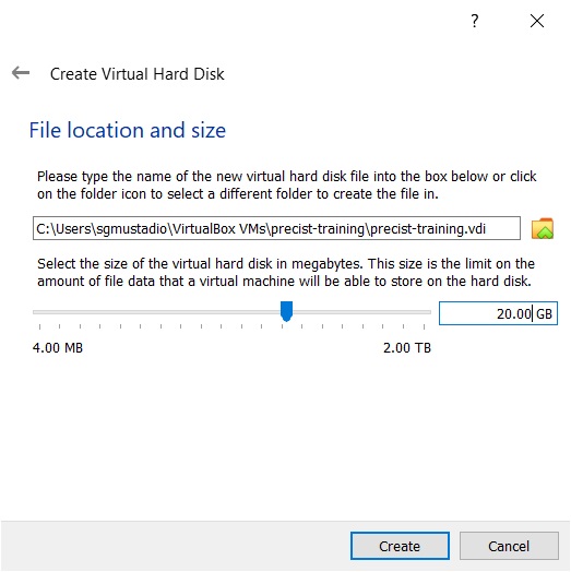 Configure virtual machine