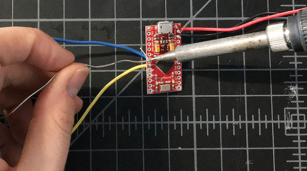 Solder Wire to Pro Micro