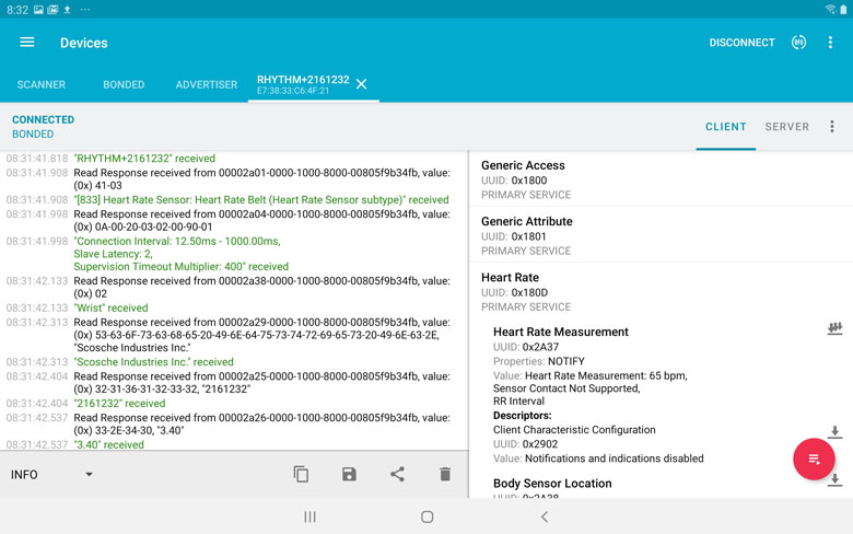 nRF Connect View