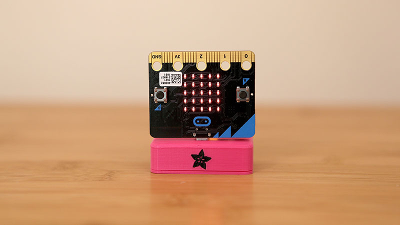 This dock lets you stand your dev board upright