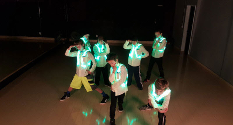 Prototype Wearable LED Dance Harness