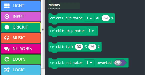 Note that each DC motor is a little different