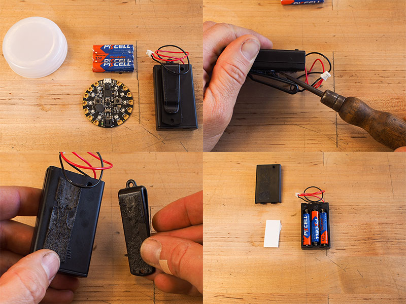 remove the belt clip from your AAA battery pack