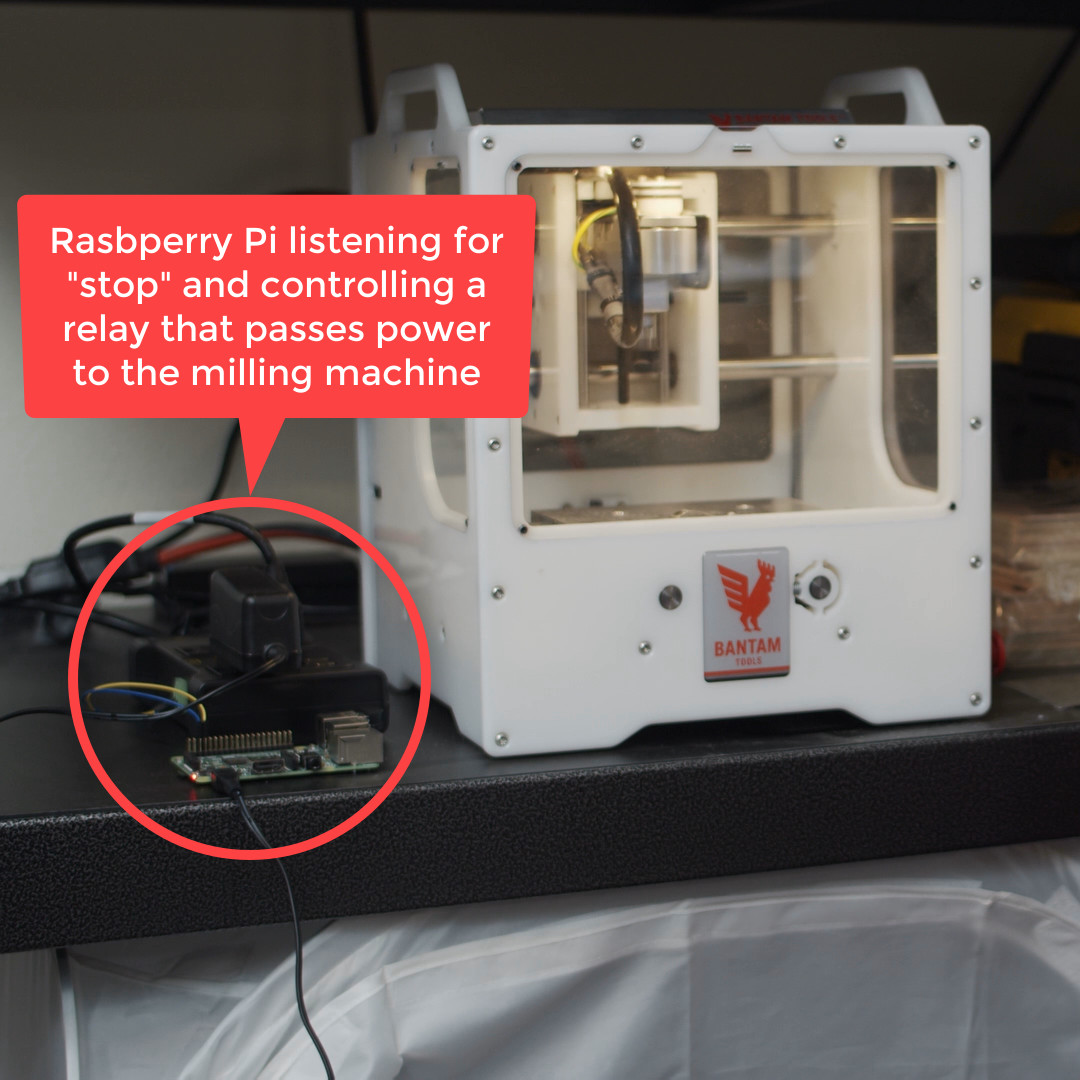 Milling machine AI emergency stop